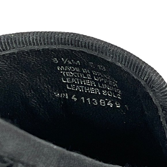 Tory Burch Shoes Womens Sz 6.5 Blk Chandra Loafer Satin + Fabric Lace Flat - Picture 7 of 16